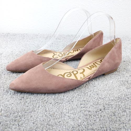 Sam Edelman Rodney D'Orsay Pointed Toe Womens 7.5 Slip On Shoes Flats Suede