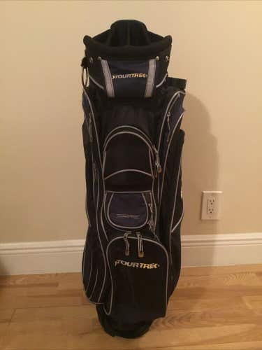 Tour Trek Cart Golf Bag with 14-way Dividers & Rain Cover