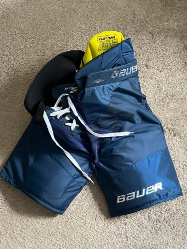 Bauer 2S Hockey Pants Senior Large Navy