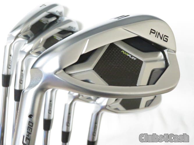 PING G430 Irons Black Dot AWT 2.0 Dynamic Gold 120 S300 Stiff 4-P  LEFT LH  MINT