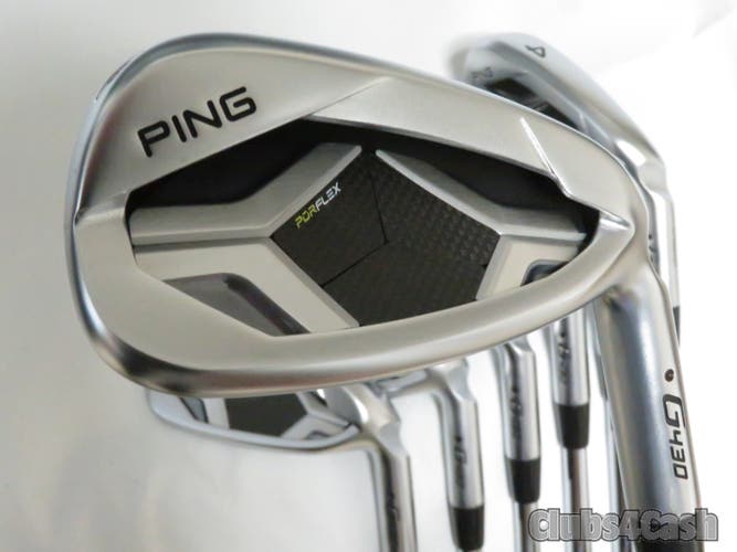 PING G430 Irons Black Dot AWT 2.0 Dynamic Gold 120 S300 Stiff 4-P +1/2"  MINT