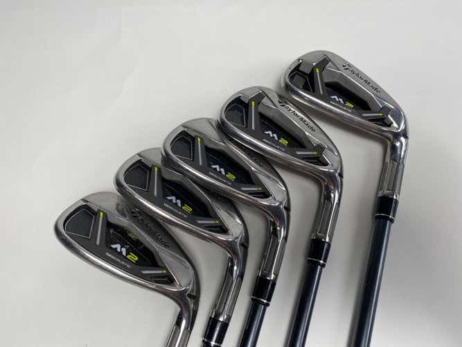 TaylorMade 2016 M2 Iron Set 7-PW+AW REAX Regular Graphite RH Midsize Grips +2"