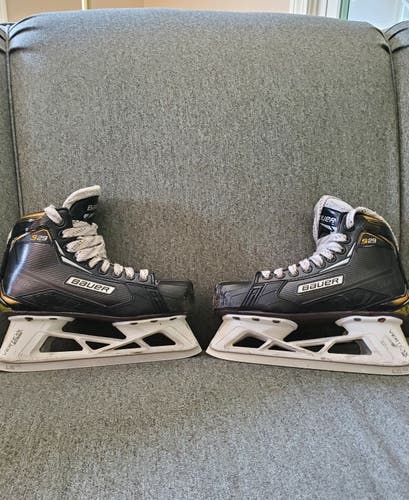 Used Junior Bauer Supreme S29 Hockey Goalie Skates Regular Width Size 3.5