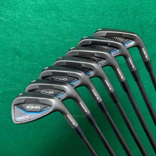 Cobra Golf King Forged Tec Black 4-PW Iron Set AMT Tour White S300 Onyx Stiff