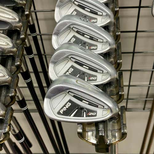 Used Ping I20 Black Dot Men's Right Iron Set 4i-uw Stiff Flex Steel Shaft