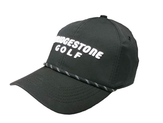 NEW Bridgestone Golf The Rope Black Adjustable Snapback Golf Hat/Cap