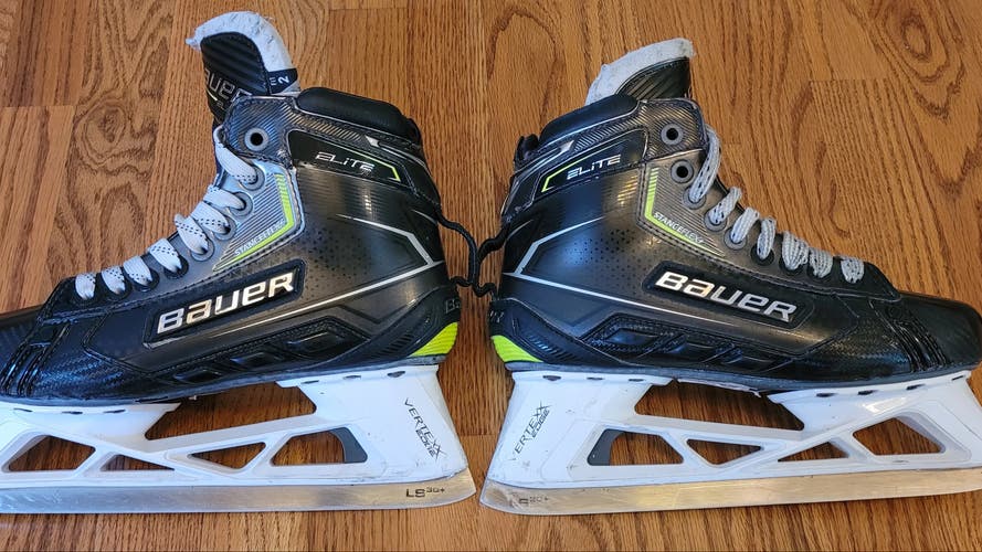 Used Intermediate Bauer Elite Hockey Goalie Skates Regular Width Size 6, Fit 2