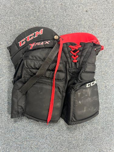 Black Used Youth Small/Medium CCM YTFLEX Hockey Goalie Pants