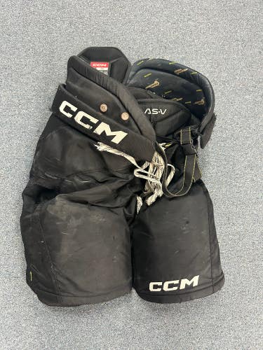 Black Used Senior Large CCM Tacks AS-V Hockey Pants (See Photos)