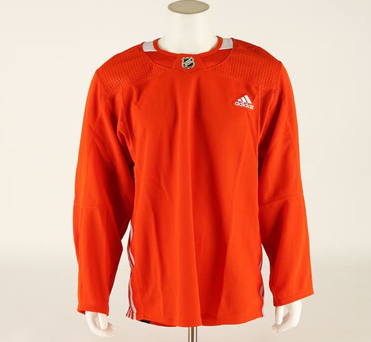 New! Adidas MIC Pro Stock Hockey Practice Jersey Blank Orange Size 54