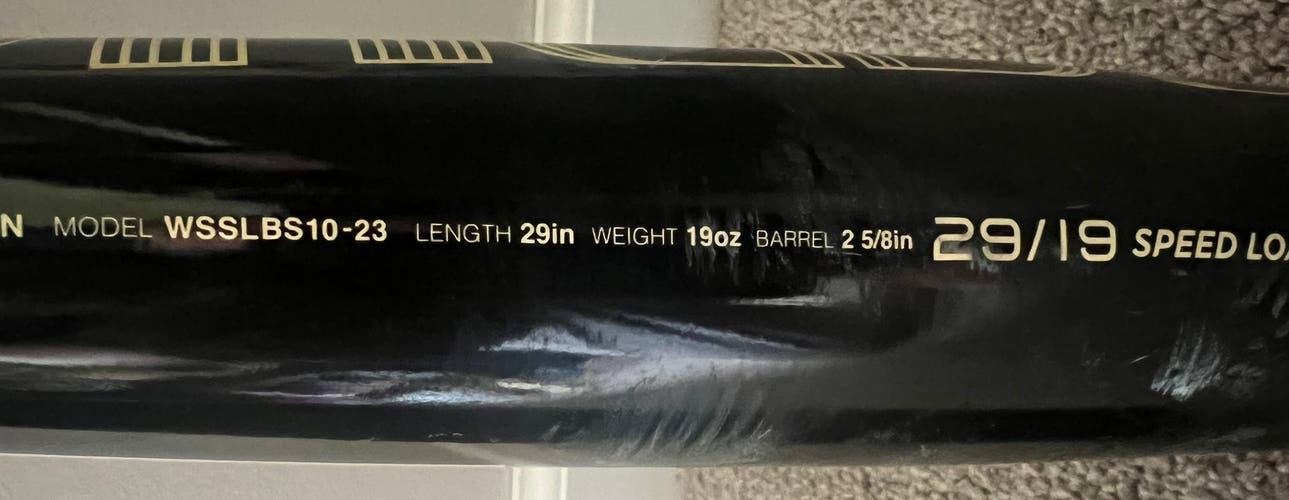 Used 2023 Warstic USSSA Certified Alloy 19 oz 29" Bonesaber Bat