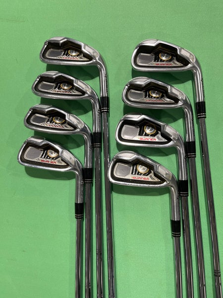 Used Men's TaylorMade Tour Burner Iron Set Right Handed Regular Flex Steel Shaft