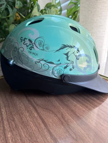 Troxel Equestrian Riding Helmet Youth Medium Mint Dreamscape