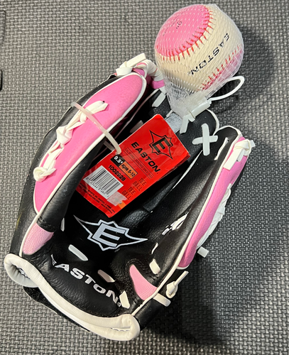 Right Hand Throw Easton Baseball Glove 9.5" Black/Pink New with tag