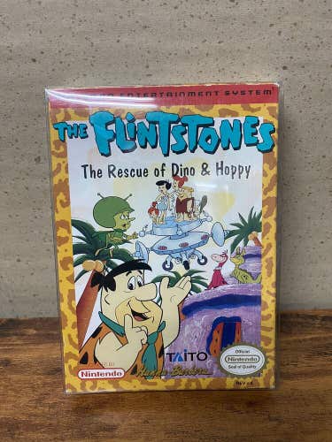 The Flintstones: The Rescue of Dino & Hoppy (NES) Nintendo RARE - CIB in Plastic