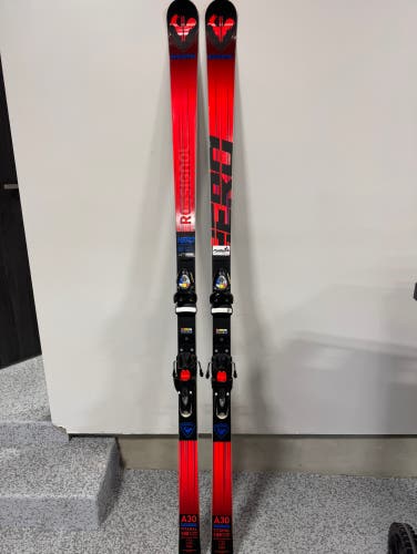 Used Rossignol 188 cm Racing Hero FIS GS Pro Skis With Bindings Max Din 15