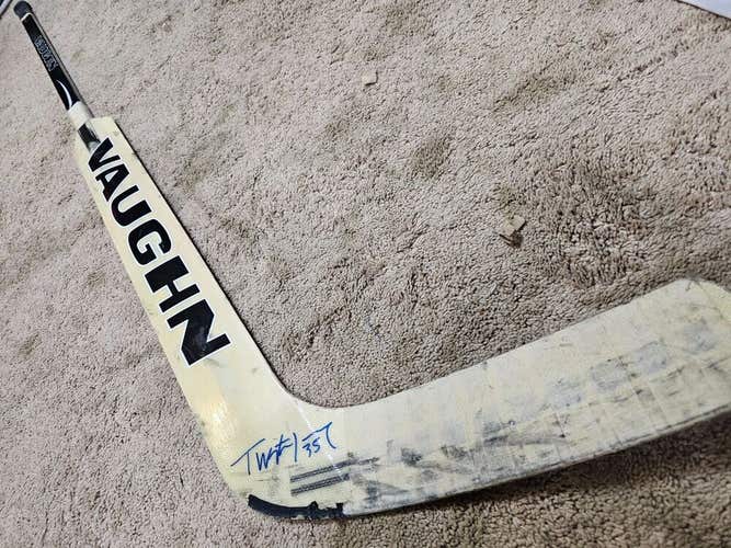 TRISTAN JARRY 15'16 Signed WBS Penguins AHL Game Used Goalie Hockey Stick COA