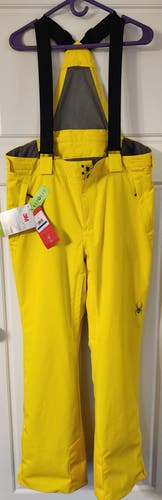 Yellow New Men's Adult XL Spyder Boundary Ski Pants