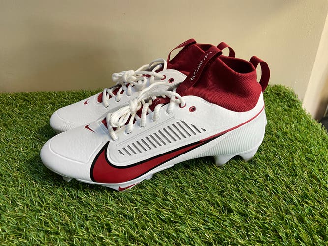 Nike Vapor Edge Pro 360 2 Football Cleats White Red Men Size 12.5 FJ1581-160 NEW