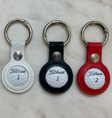 Custom Golf Ball Keychain | Golf Bag Tag | Leather Golf Keychain | Titleist/Nike/Callaway/TaylorMade