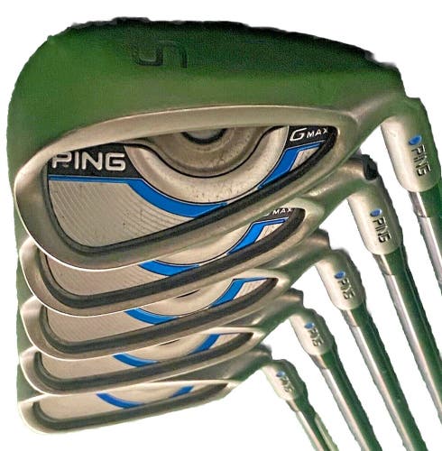 Ping G Max Blue Dot Iron Set 7-PW,SW 1* Up RH Men's TFC 80 Senior Graphite Sweet