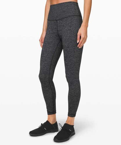 Lululemon Wunder Under High Rise Tight 25" Heathered Grey Luon Size: 6