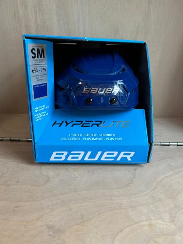 New Small Bauer  Hyperlite Helmet Royal Blue