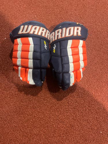 Blue Used Junior Warrior Dynasty AX2 Gloves- (Size 12")