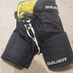 Black Used Youth Large Bauer Supreme Ultrasonic Hockey Pants