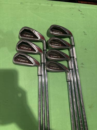 Used Men's Callaway Diablo Edge Iron Set Right Handed Stiff Flex Steel Shaft (4,5,7-A)