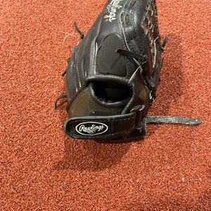 Black Used Kid Pitch (9YO-13YO) Rawlings PL129FB Right Hand Throw Baseball Glove 11"