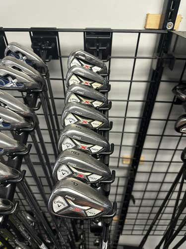 Used Callaway X Hot Pro 4i-pw Stiff Flex Steel Shaft Iron Sets