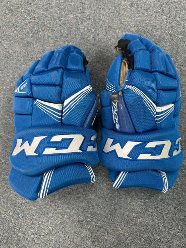 Blue Used Senior CCM Tacks 7092 Gloves 14"