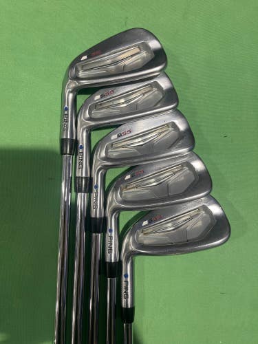 Used Men's Ping S55 Iron Set Left Hand Stiff Flex Steel Shaft