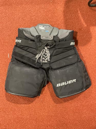 Black Used Intermediate Large Bauer Elite Hockey Goalie Pants