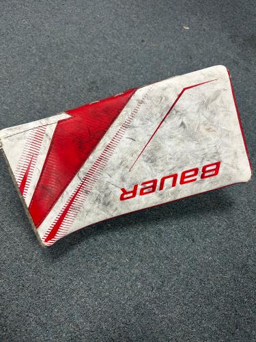 Red Used Intermediate Bauer Supreme S29 Regular Goalie Blocker