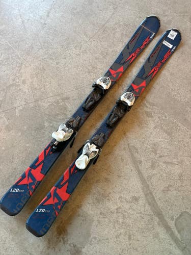 Used Nordica FireArrow Team 120 cm All Mountain Skis With Bindings