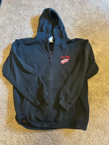 Detroit Red Wings Full Zip Hoodie (Black)