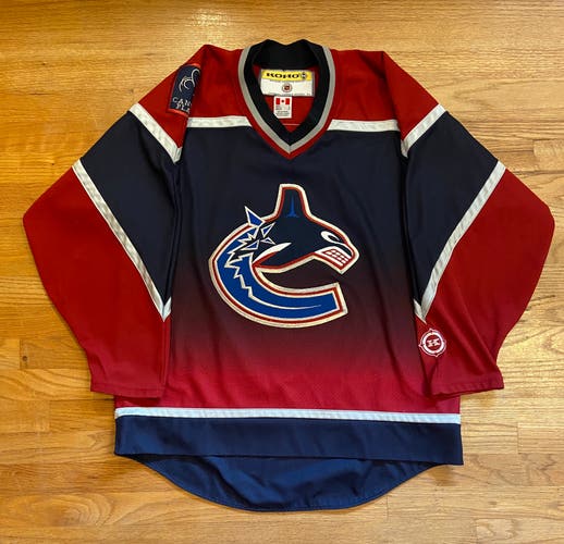 Vintage Vancouver Canucks gradient hockey jersey