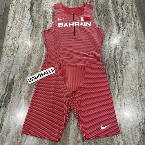 Nike Pro Elite Bahrain Team Issued Track Speedsuit USA Red CI6347-657 Men’s Sz M  New