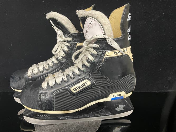 Used Senior Bauer Supreme Custom Hockey Skates Regular Width 10.5D Black Tuuk