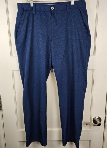 Under Armour Golf Pants Mens 36/32 Navy Blue Stretch Performance Chino