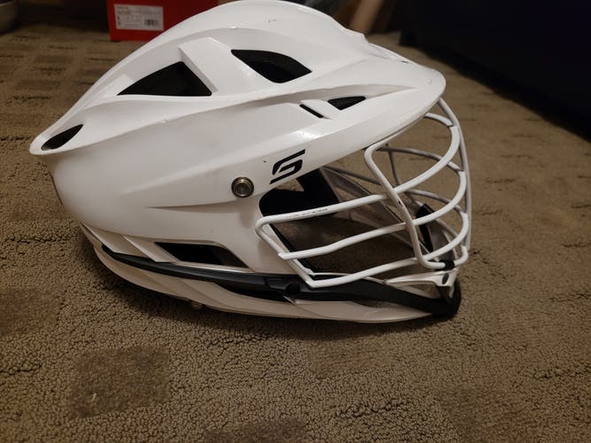 Lacrosse Cascade S Helmet white with white cage