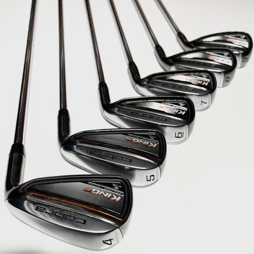 Cobra King F6 4-9 Iron Set Right Handed Stiff Flex Steel Shafts