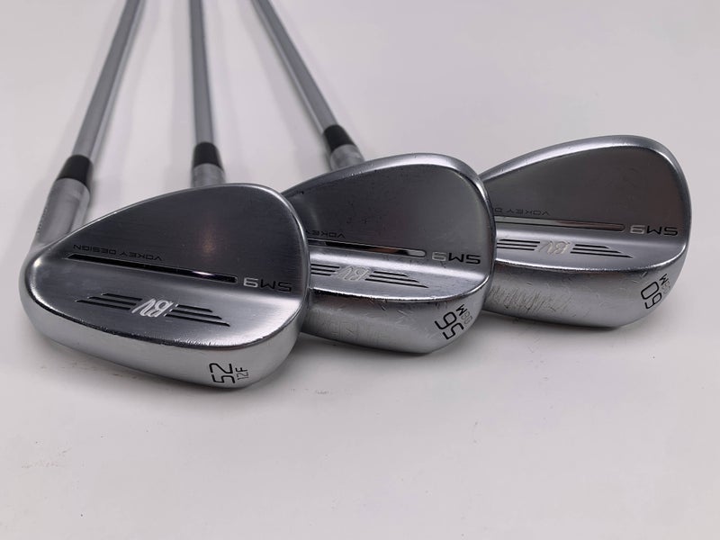 Titleist Vokey SM9 Tour Chrome Wedge Set 52* 12 | 56* 8 | 60* 8 Wedge Steel RH