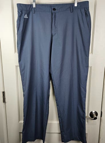 Adidas Golf Pants Mens Climalite Tapered Slim Gray 38 X 32 Performance