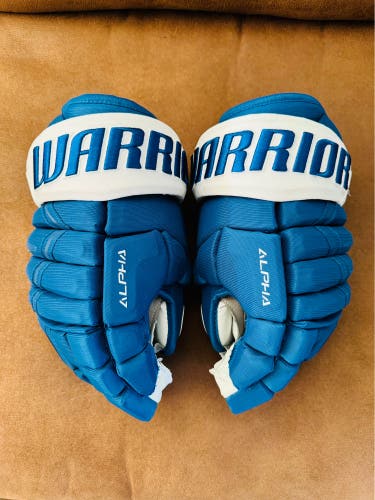 New Warrior Alpha Colorado Avalanche NHL Pro Stock Hockey Gloves 13"