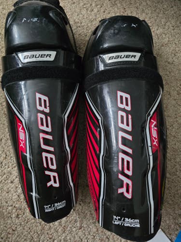 Used Senior Bauer NSX 14" Shin Pads