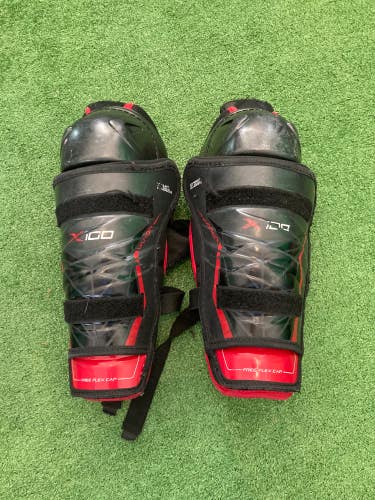 Used Junior Bauer Vapor X100 Shin Pads 12"