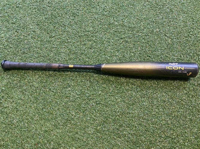 Almost New 2023 Rawlings ICON 33 inch 30 pounce BBCOR Certified .50